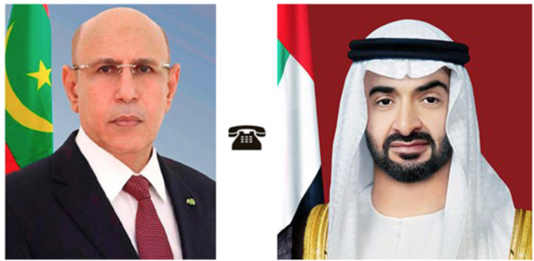 Le Président de la République s’entretient au téléphone avec le président de l’Etat des Emirats Arabes Unis