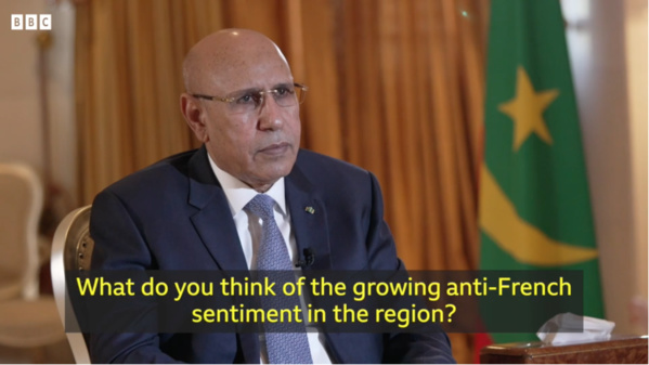 Le président Ghazouani évoque dans un entretien accordé à la BBC la réussite de l’approche mauritanienne dans la lutte contre le terrorisme Le président Ghazouani évoque dans un entretien accordé à la BBC la réussite de l’approche mauritanienne dans la lutte contre le terrorisme