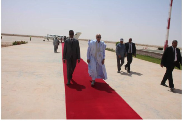 Le président de la République regagne Nouakchott en provenance de la wilaya du Gorgol