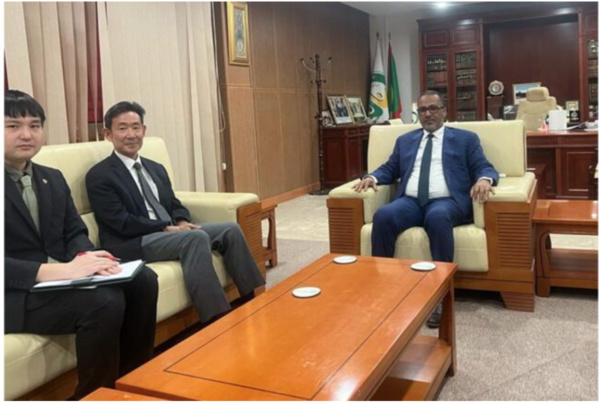 Le président de l’Union nationale du Patronat mauritanien reçoit l’ambassadeur du Japon