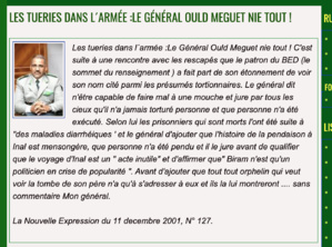 ​Tortionnaire ? La vérité à propos du général Meguett preuves incontestables à l'appui...
