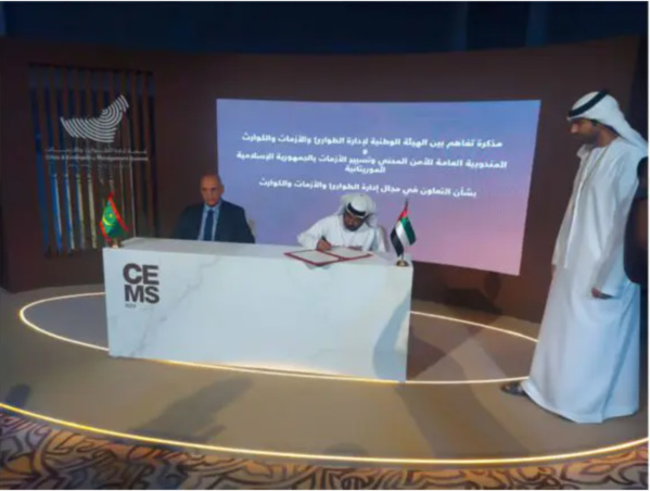 Accord mauritano-émirati dans le domaine de la sécurité civile et la gestion des crises Accord mauritano-émirati dans le domaine de la sécurité civile et la gestion des crises