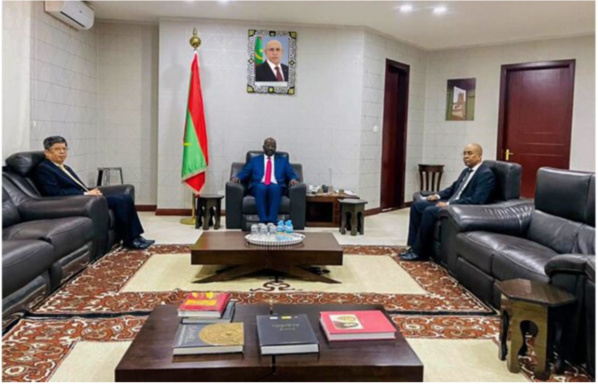 Le ministre des Affaires étrangère reçoit l’ambassadeur de Chine accrédité en Mauritanie