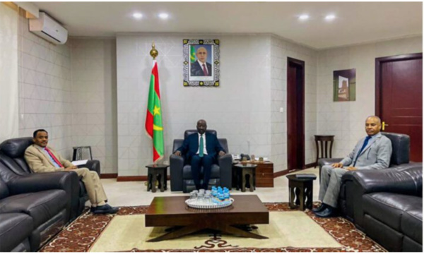 Le ministre des Affaires étrangères reçoit le chargé d’Affaires de l’ambassade du soudan à Nouakchott
