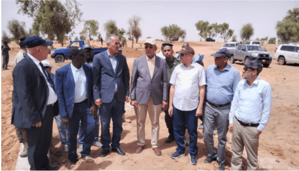 Le ministre de l’hydraulique visite les barrages de Baydam et de Chelkha Dakhna au Guidimagha