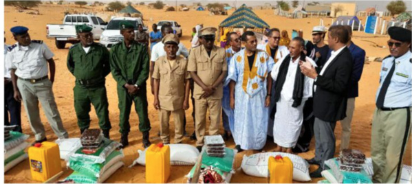 Distribution de produits alimentaires, de tentes et de nattes aux sinistrés de la tempête de Tintane Distribution de produits alimentaires, de tentes et de nattes aux sinistrés de la tempête de Tintane