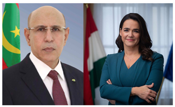 Le Président de la République réintère à son homologue hongroise la détermination de la Mauritanie à développer les relations de coopération entre les deux pays Le Président de la République réintère à son homologue hongroise la détermination de la Mauritanie à développer les relations de coopération entre les deux pays