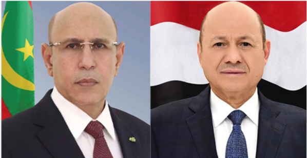 Le Président de la République réaffirme la volonté de la Mauritanie de renforcer les relations de coopération avec le Yémen