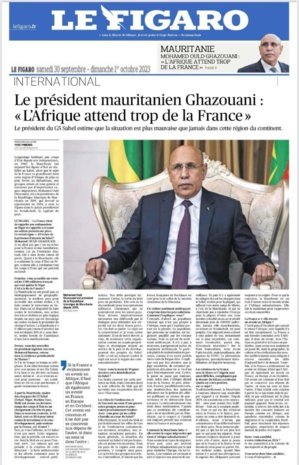 Le président de la République au Figaro : Le G5 Sahel est un acquis géopolitique et stratégique majeur qu’il convient de préserver