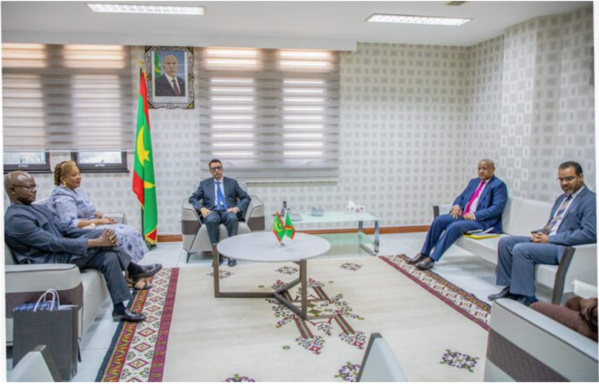 Le ministre de l’Économie la directrice du secrétariat technique régional du projet SWEDD Le ministre de l’Économie la directrice du secrétariat technique régional du projet SWEDD