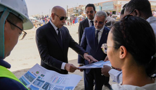 Visite surprise du Président de la République au chantier du Pont de Bamako Visite surprise du Président de la République au chantier du Pont de Bamako