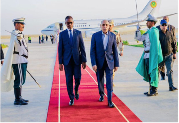 Le Président de la République regagne Nouakchott en provenance de la ville de Zoueirate