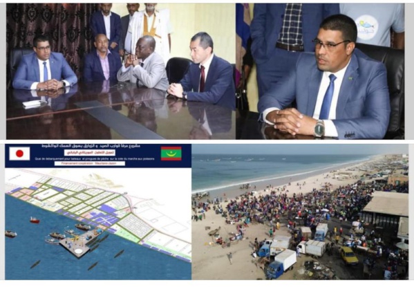 Construction du port du marché de poisson à Nouakchott: les ingénieurs japonais sur le terrain Construction du port du marché de poisson à Nouakchott: les ingénieurs japonais sur le terrain