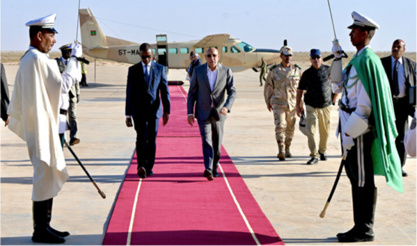 Le Président de la République regagne Nouakchott en provenance de R’kiz