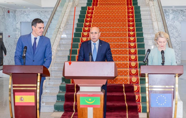 Le Président de la République à la conférence de presse conjointe : Explorer les opportunités qu’offre, à la Mauritanie, le global Gateway Le Président de la République à la conférence de presse conjointe : Explorer les opportunités qu’offre, à la Mauritanie, le global Gateway