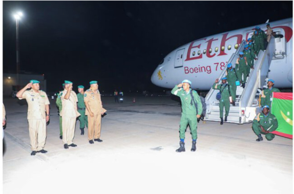 Le 15ème contingent de la Gendarmerie nationale regagne Nouakchott en provenance de la République centrafricaine