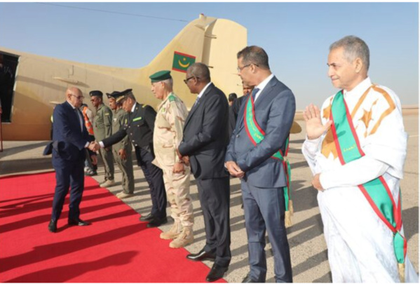 Le Président de la République arrive à Nouadhibou