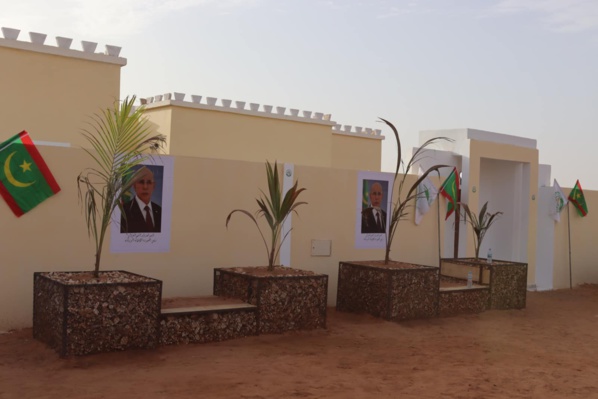 Assaba : Le Président de la République visite les logements sociaux construits par TAAZOUR et assiste au lancement du programme pour l'emploi et  l'insertion socioéconomique des jeunes de Kiffa 