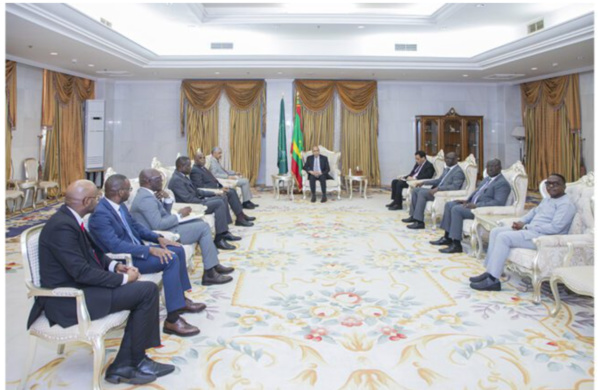 Le Président de la République, Président de l’Union africaine rencontre une délégation de responsables d’institutions financières et de banques africaines Le Président de la République, Président de l’Union africaine rencontre une délégation de responsables d’institutions financières et de banques africaines