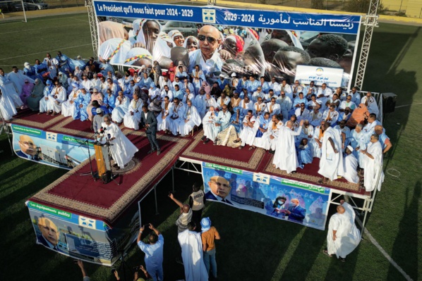 Le courant des forces de la concorde ( Insaf ) remplit le stade du Ksar pour le second mandat de S.E Mohamed Cheikh El Ghazouani