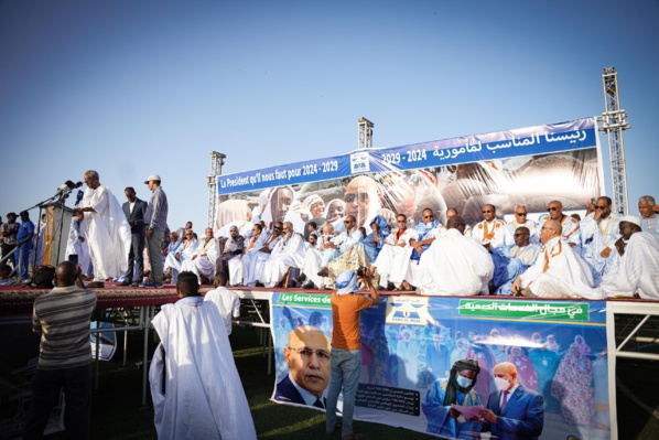 Le courant des forces de la concorde ( Insaf ) remplit le stade du Ksar pour le second mandat de S.E Mohamed Cheikh El Ghazouani