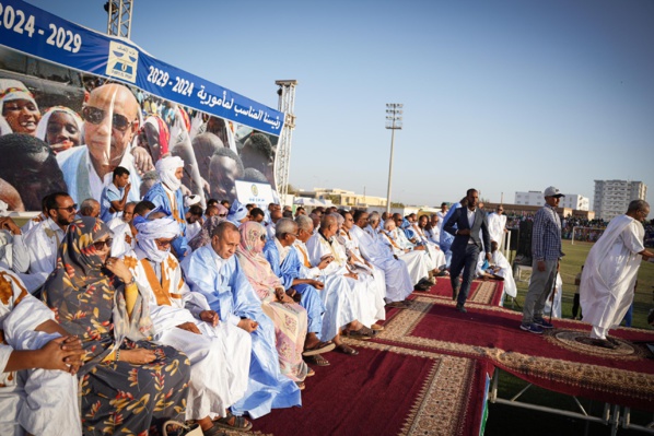 Le courant des forces de la concorde ( Insaf ) remplit le stade du Ksar pour le second mandat de S.E Mohamed Cheikh El Ghazouani Le courant des forces de la concorde ( Insaf ) remplit le stade du Ksar pour le second mandat de S.E Mohamed Cheikh El Ghazouani