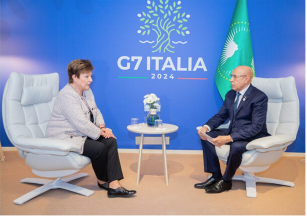 Le Président de la République, président de l’Union Africaine reçoit la directrice générale du Fonds Monétaire International Le Président de la République, président de l’Union Africaine reçoit la directrice générale du Fonds Monétaire International