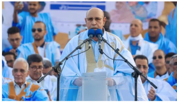 Ould Cheikh El Ghazouani anime un meeting à Atar Ould Cheikh El Ghazouani anime un meeting à Atar