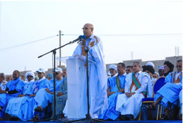Présidentielle 2024 : Le candidat Mohamed Ould Cheikh El-Ghazouani présente les grands axes de son programme électoral à la population de Dakhlet-Nouadhibou.