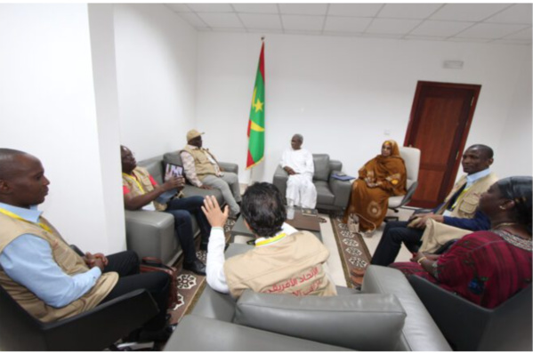 Le président du Conseil constitutionnel reçoit la mission africaine d’observation électorale Le président du Conseil constitutionnel reçoit la mission africaine d’observation électorale