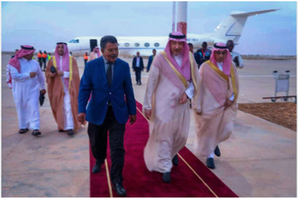 Le vice-ministre saoudien des Affaires étrangères arrive à Nouakchott pour assister à la cérémonie d’investiture du Président élu Le vice-ministre saoudien des Affaires étrangères arrive à Nouakchott pour assister à la cérémonie d’investiture du Président élu