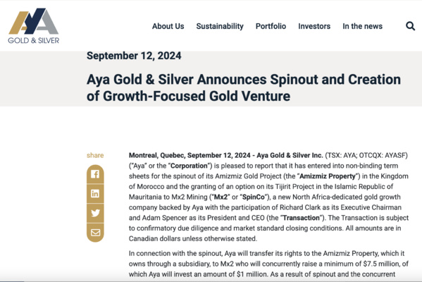 C'est faux ! Voici la preuve qu'Aya n’abandonne pas la mine d’or de Tijirit en Mauritanie, au contraire… C'est faux ! Voici la preuve qu'Aya n’abandonne pas la mine d’or de Tijirit en Mauritanie, au contraire…