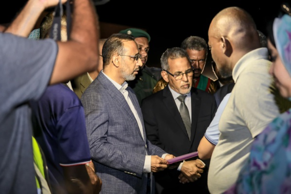 Le délégué général de TAAZOUR visite le site de démarrage des travaux de réalisation la ligne électrique Fam Lekhdheirat – Kiffa Le délégué général de TAAZOUR visite le site de démarrage des travaux de réalisation la ligne électrique Fam Lekhdheirat – Kiffa