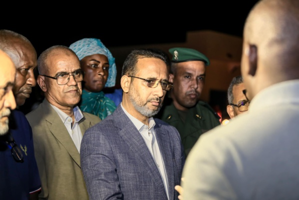 Le délégué général de TAAZOUR visite le site de démarrage des travaux de réalisation la ligne électrique Fam Lekhdheirat – Kiffa Le délégué général de TAAZOUR visite le site de démarrage des travaux de réalisation la ligne électrique Fam Lekhdheirat – Kiffa