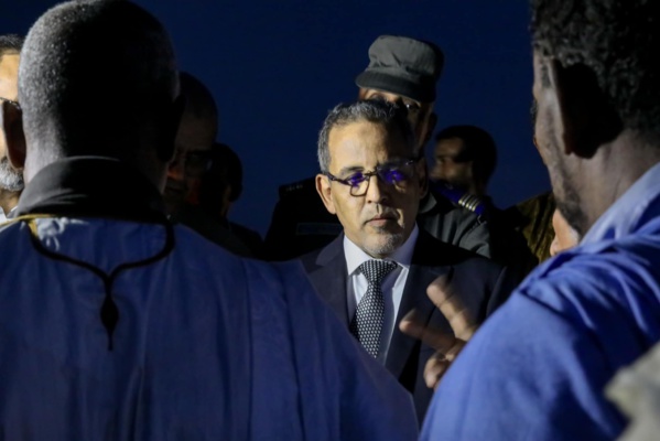 Le délégué général de TAAZOUR visite le site de démarrage des travaux de réalisation la ligne électrique Fam Lekhdheirat – Kiffa Le délégué général de TAAZOUR visite le site de démarrage des travaux de réalisation la ligne électrique Fam Lekhdheirat – Kiffa