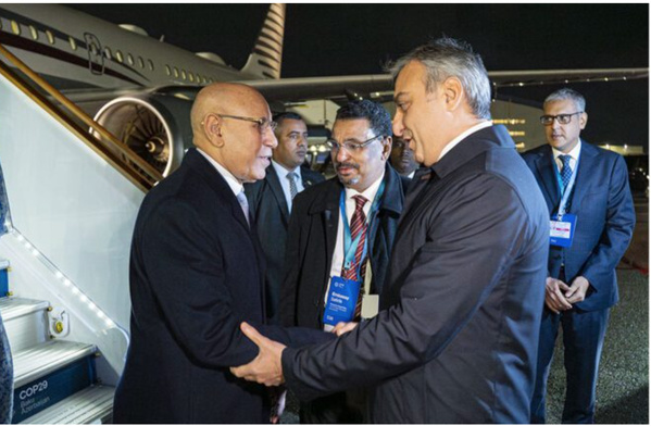 Le Président de la République et Président de l’UA arrive à Bakou pour participer à la 29ème session de la Conférence des Parties à la CCNUCC Le Président de la République et Président de l’UA arrive à Bakou pour participer à la 29ème session de la Conférence des Parties à la CCNUCC