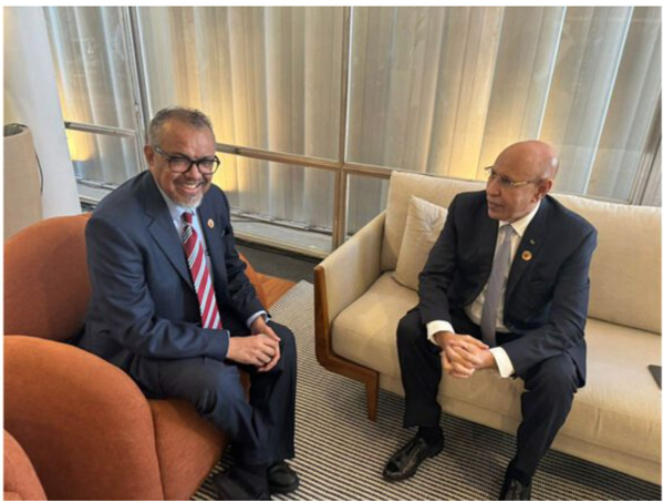 Le président de l’Union africaine rencontre le directeur général de l’Organisation mondiale de la santé Le président de l’Union africaine rencontre le directeur général de l’Organisation mondiale de la santé