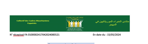 Renouvellement des instances du Collectif des Cadres Mauritaniens Expatriés Nouakchott, le 11 janvier 2025 Renouvellement des instances du Collectif des Cadres Mauritaniens Expatriés Nouakchott, le 11 janvier 2025