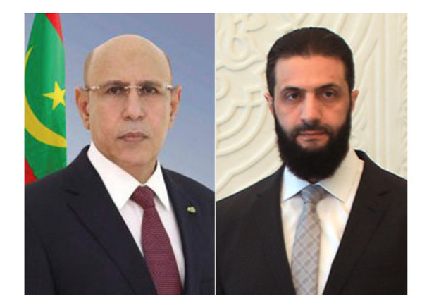 Le Président de la République félicite le Président de la Transition de la République Arabe de Syrie Le Président de la République félicite le Président de la Transition de la République Arabe de Syrie