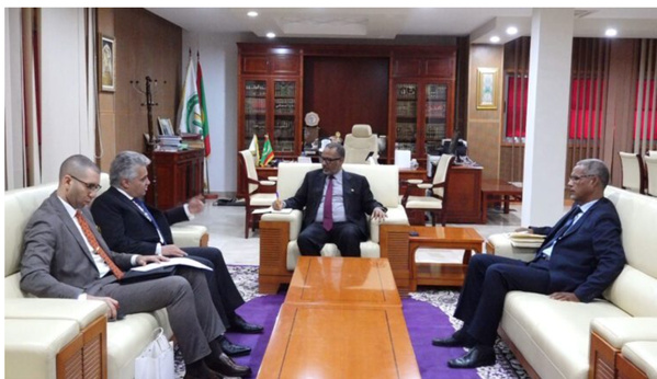 Le président de l’union du patronat mauritanien reçoit l’ambassadeur d’Egypte