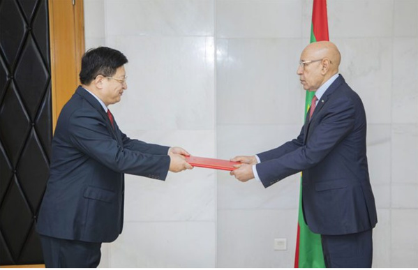 Le Président de la République reçoit les lettres de créance de l’ambassadeur de Chine
