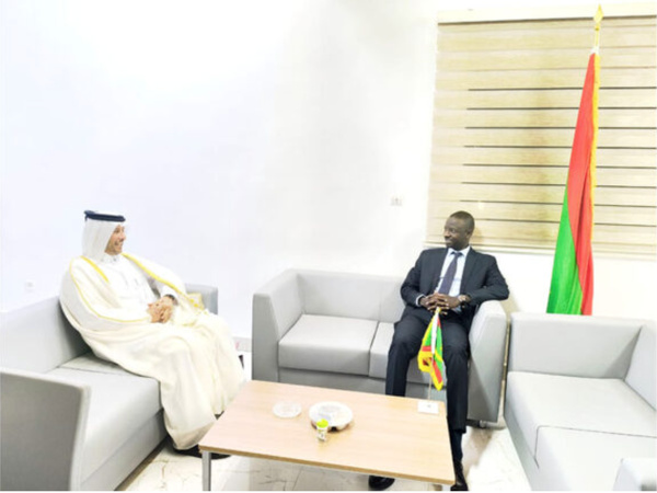 Le ministre des mines reçoit l’ambassadeur du Qatar en Mauritanie