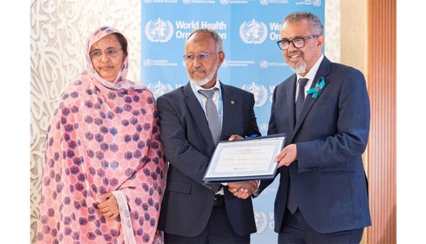 78ᵉ session de l’Assemblée mondiale de la Santé/Genève : La Mauritanie reçoit la certification officielle attestant l’élimination du trachome sur son territoire 78ᵉ session de l’Assemblée mondiale de la Santé/Genève : La Mauritanie reçoit la certification officielle attestant l’élimination du trachome sur son territoire