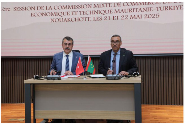 La Mauritanie et la Turquie signent un accord de partenariat et de travail La Mauritanie et la Turquie signent un accord de partenariat et de travail