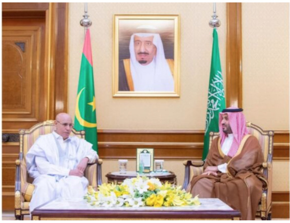 Le Président de la République rencontre le Prince héritier saoudien au Palais de Mina Le Président de la République rencontre le Prince héritier saoudien au Palais de Mina