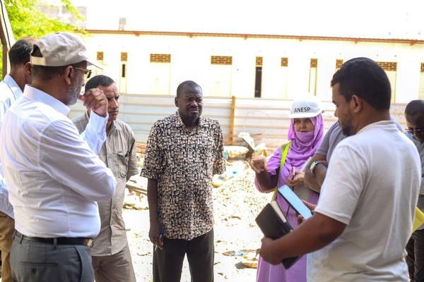 Le Délégué général de “Taazour” s’informe de l’avancement des travaux de construction d’installations éducatives dans les wilayas de Nouakchott.