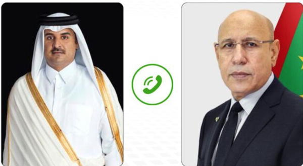 Le président de la République s’entretient par téléphone avec l’émir de Qatar Le président de la République s’entretient par téléphone avec l’émir de Qatar