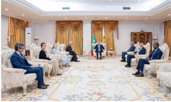 Le Président de la République reçoit une délégation des Nations Unies Le Président de la République reçoit une délégation des Nations Unies