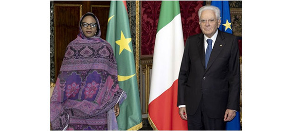 L’ambassadrice de Mauritanie en Italie présente ses lettres de créance