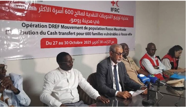 Distribution d’aides financières à 600 familles à Rosso Distribution d’aides financières à 600 familles à Rosso